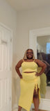 2pc Crop Tank Skirt Set - Yellow