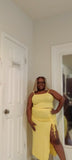 2pc Crop Tank Skirt Set - Yellow