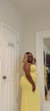 2pc Crop Tank Skirt Set - Yellow