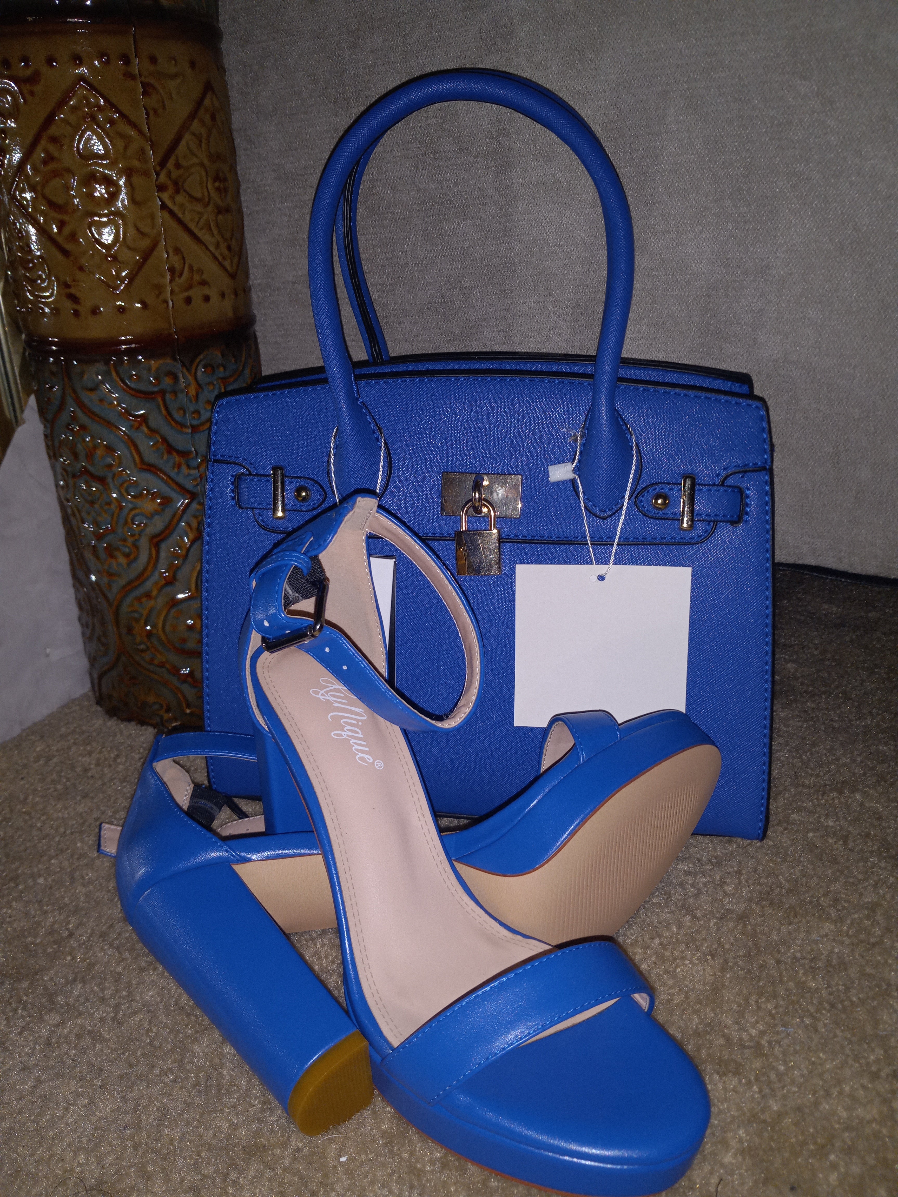 2pc Royal Blue Purse
