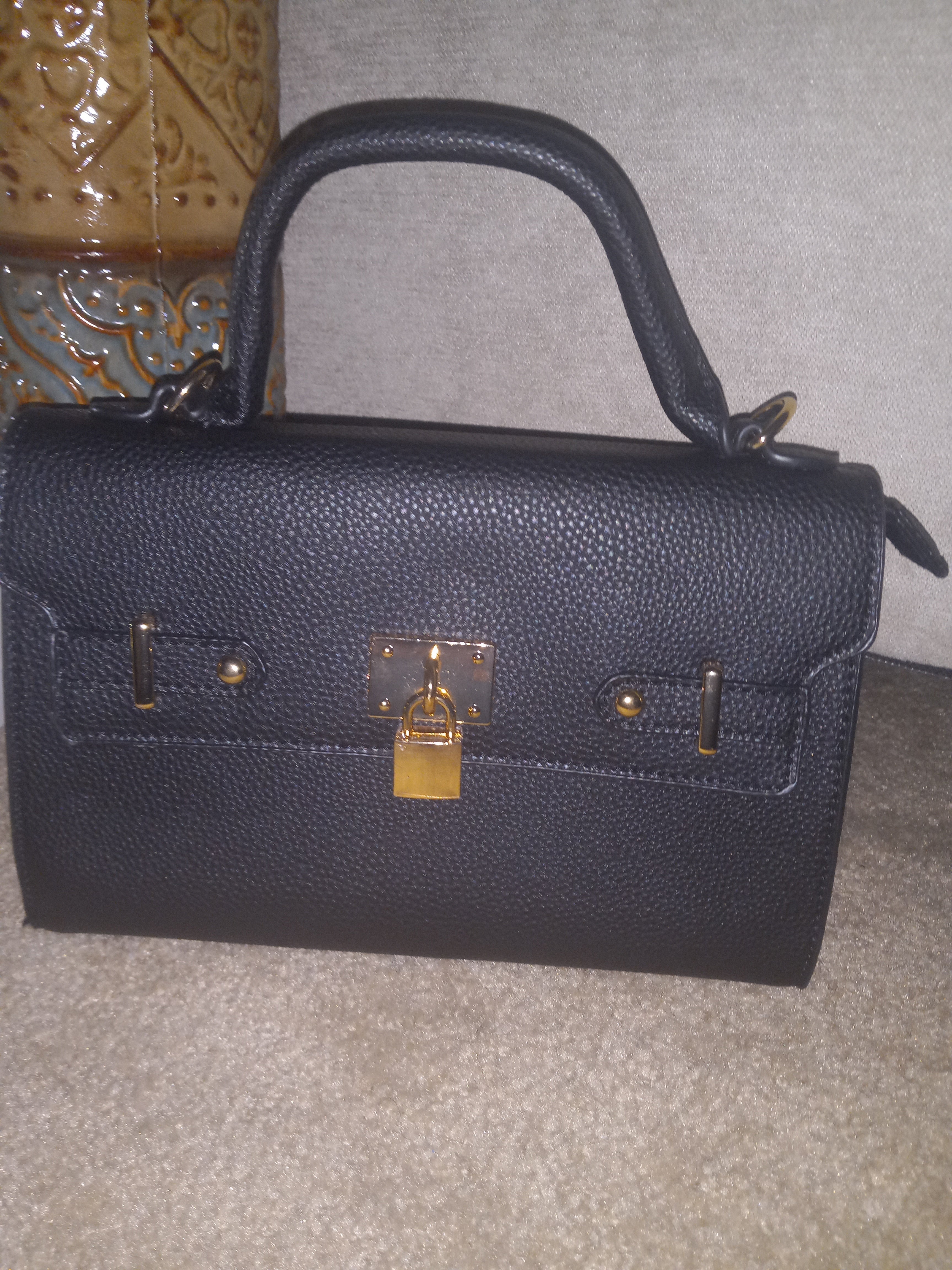 2pc Black Purse w/wallet