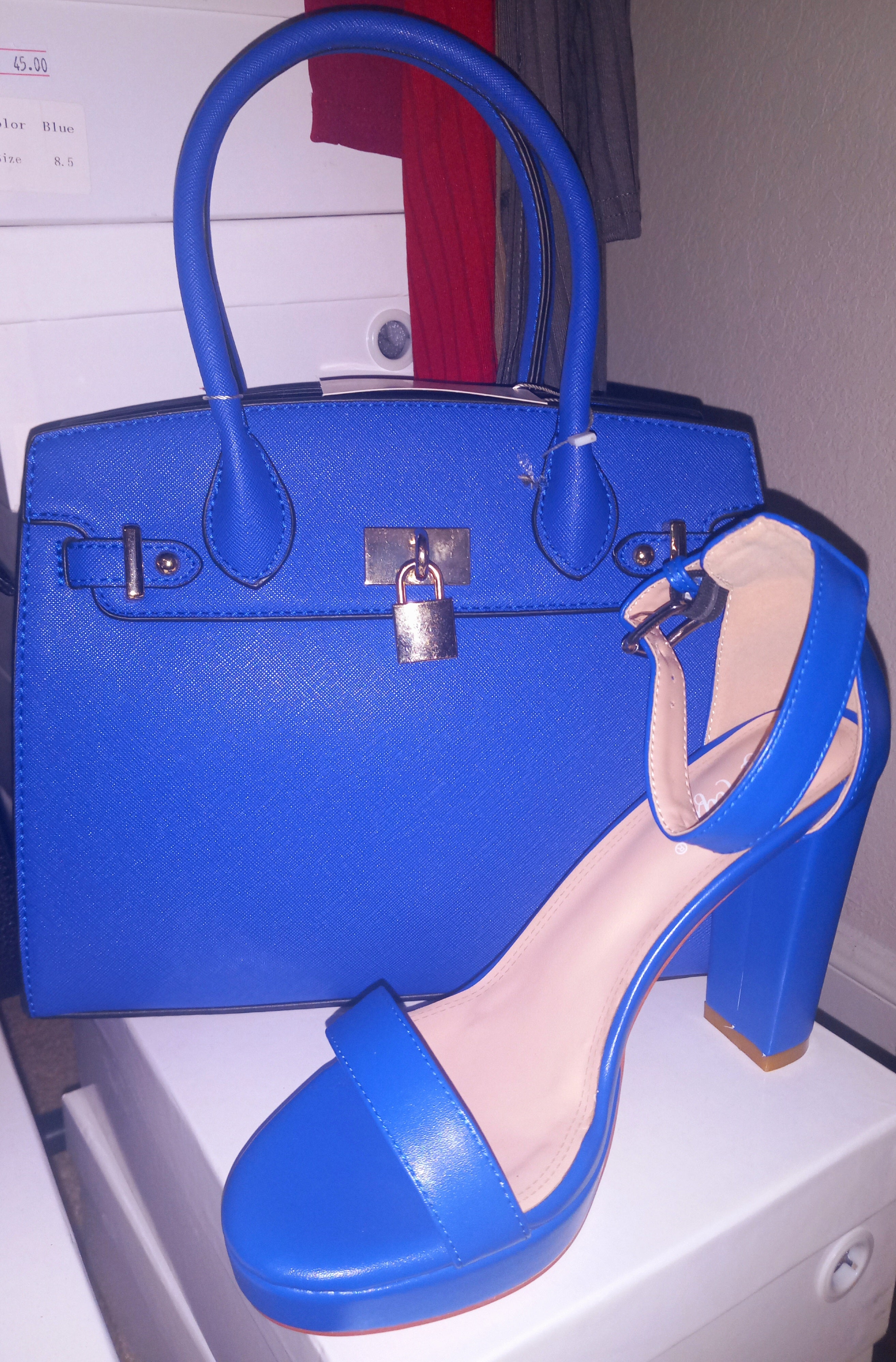 2pc Royal Blue Purse