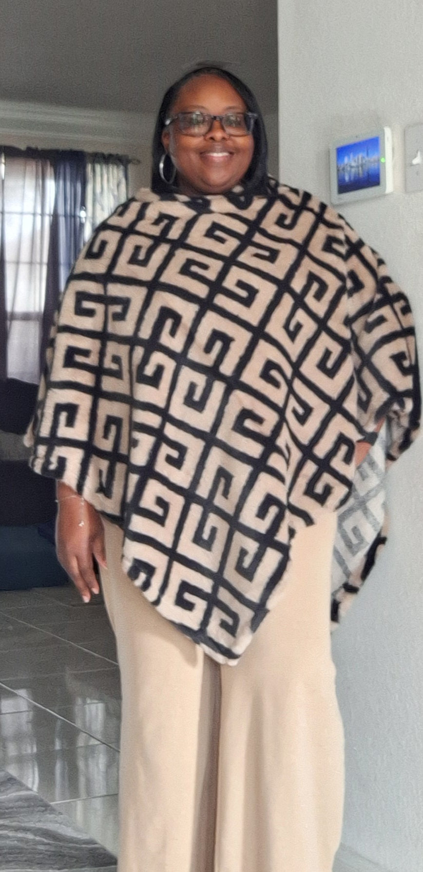 Pullover Poncho - Black