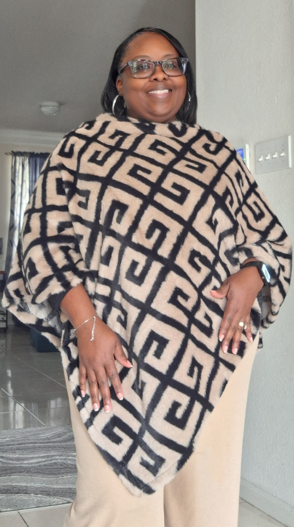 Pullover Poncho - Black