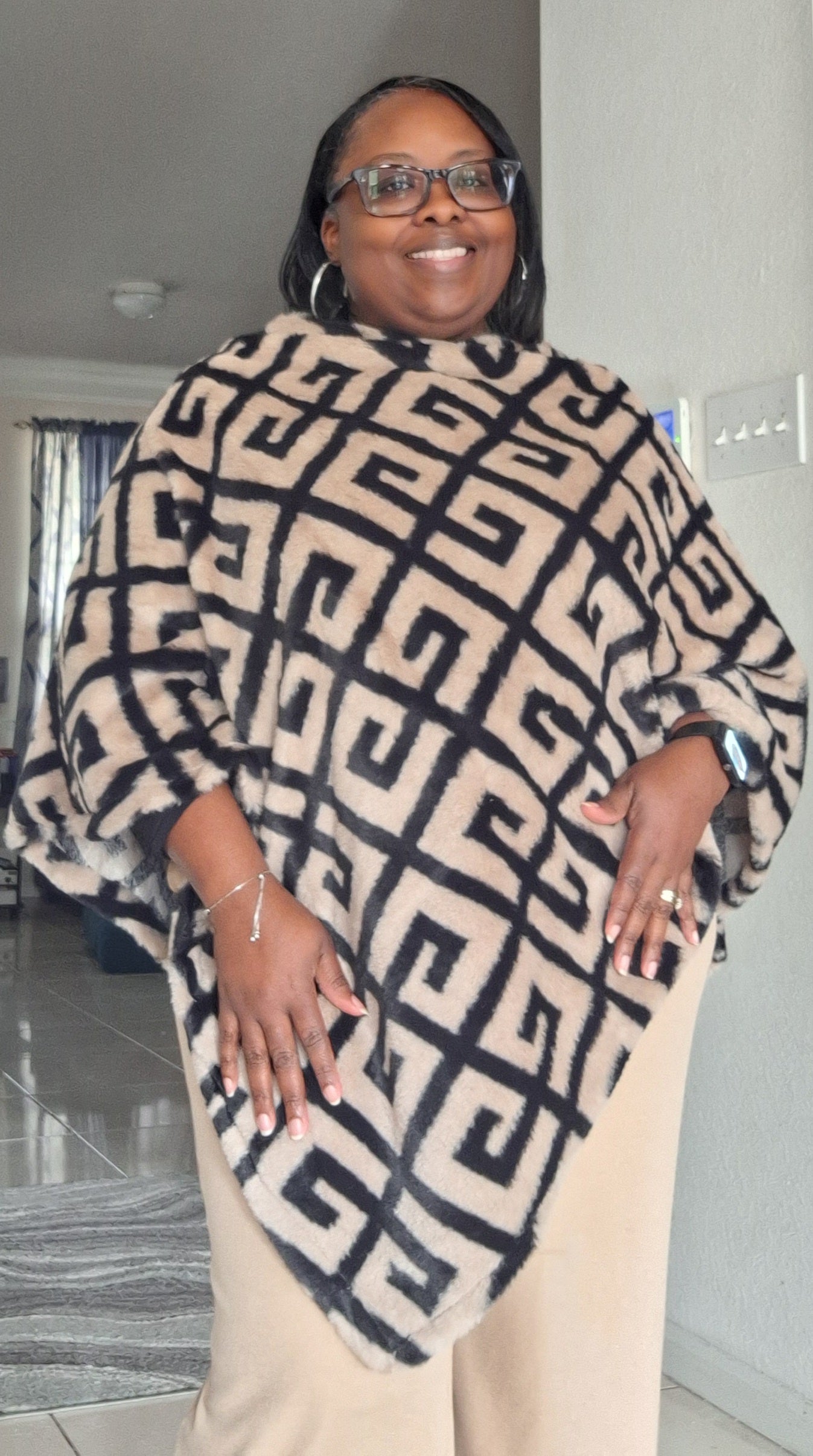 Pullover Poncho - Black