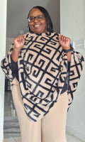 Pullover Poncho - Black