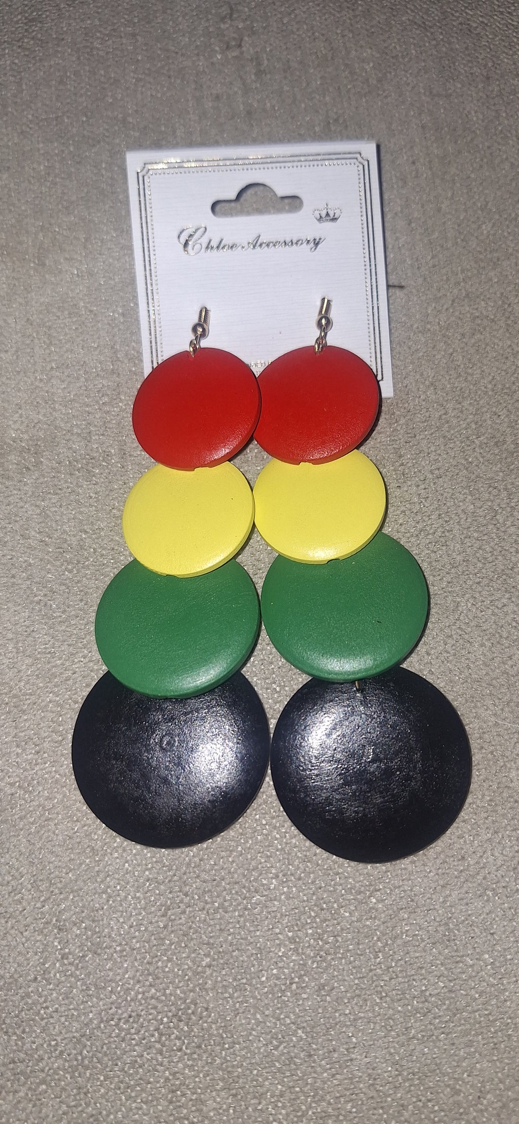 Wood Drop Fashion Earrings - Multi-colored