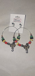 Hoop Earrings with Elephant Charm