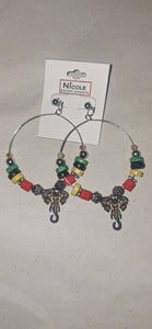 Hoop Earrings with Elephant Charm