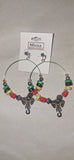 Hoop Earrings with Elephant Charm