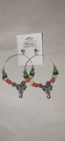 Hoop Earrings with Elephant Charm