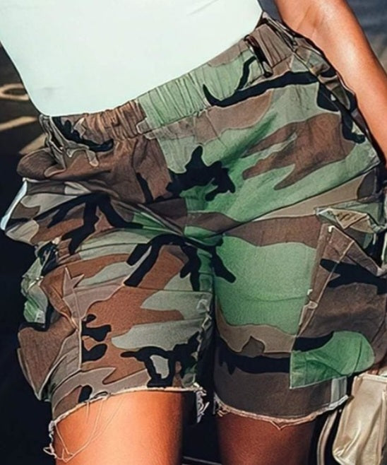 Camo Cargo Shorts