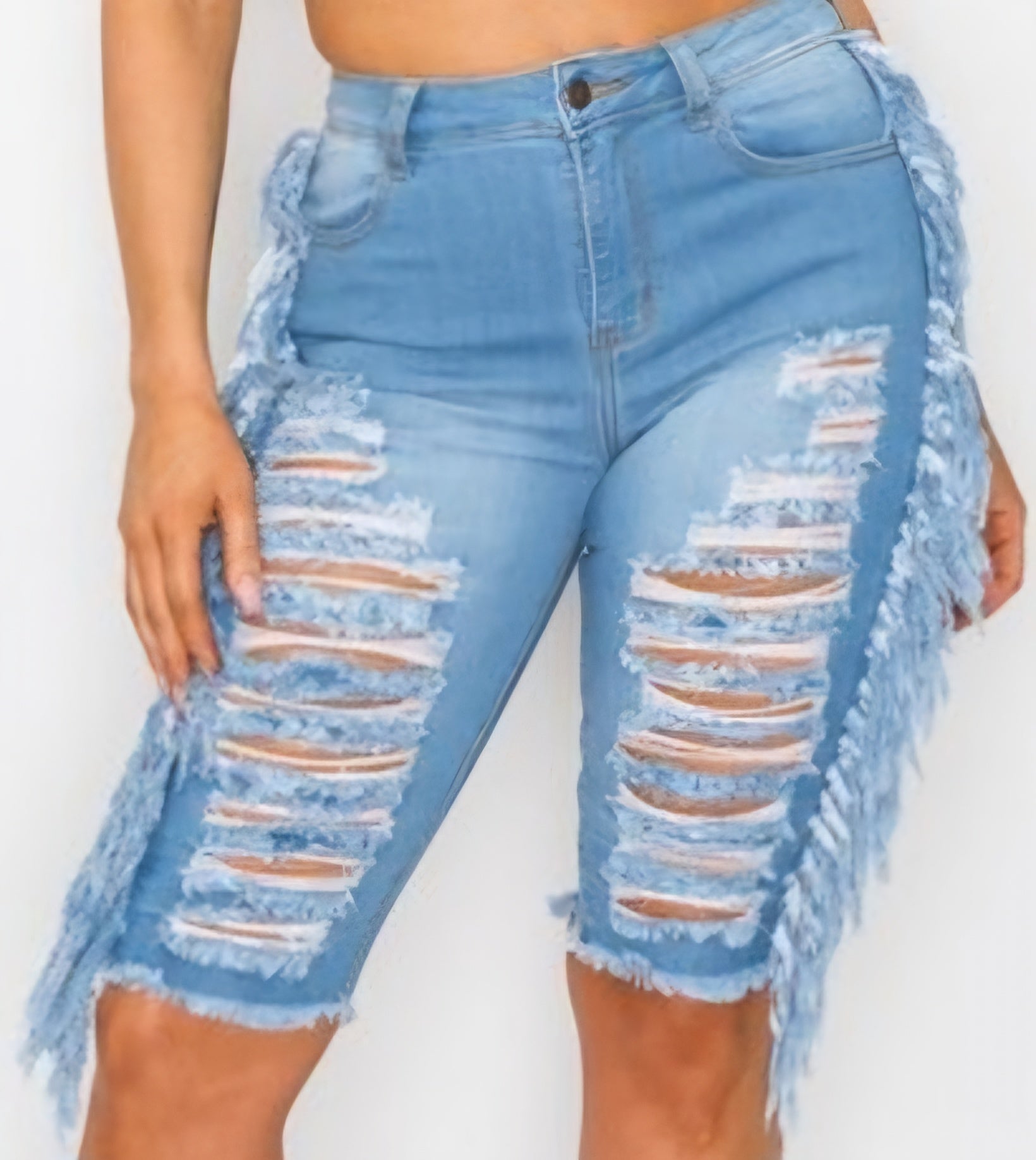 Denim Bermuda Shorts