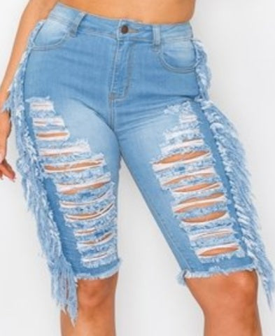 Denim Bermuda Shorts
