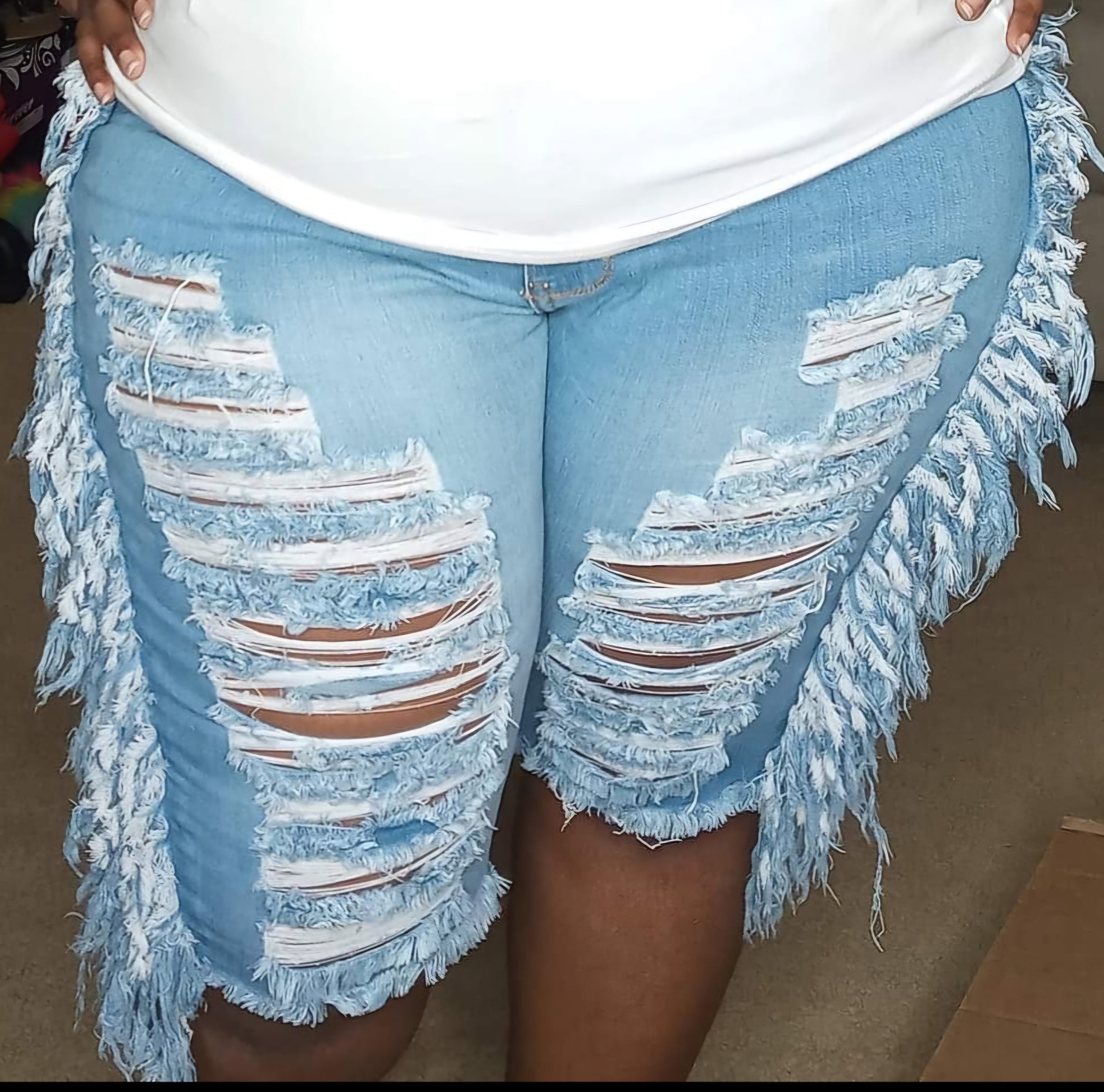Denim Bermuda Shorts