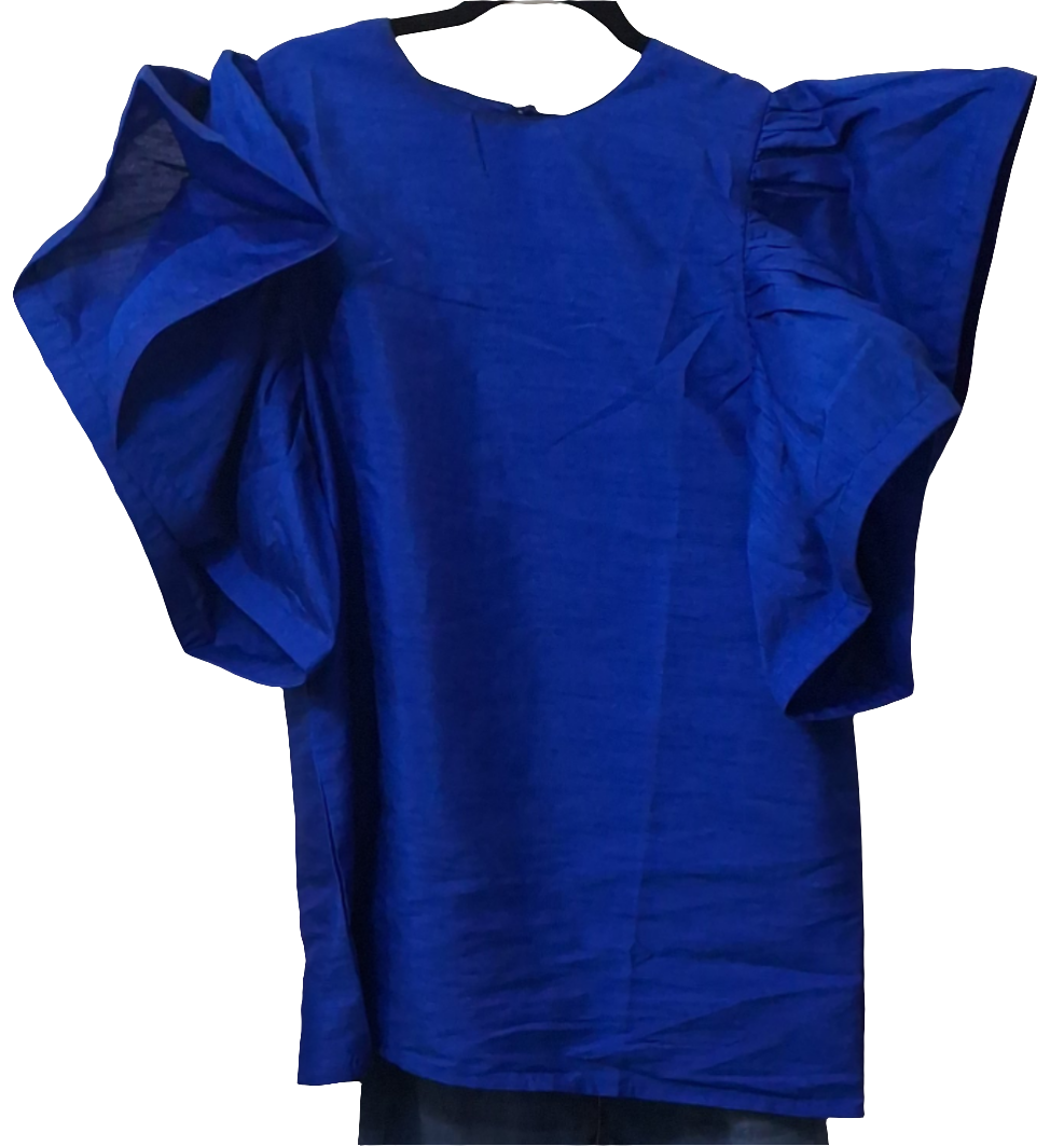 Ruffled Statement- Royal Blue