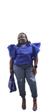Ruffled Statement- Royal Blue