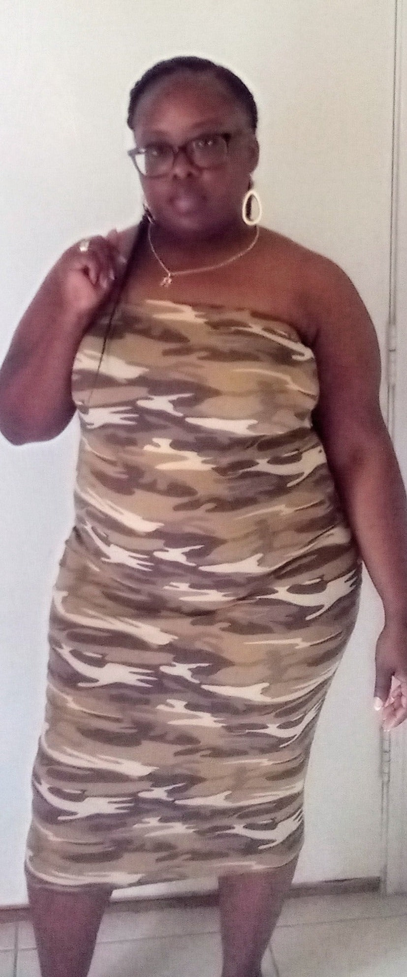 camo halter dress Hepasi Halter Mini Dress in Camo Sequin Khaki Green , Halter Neck