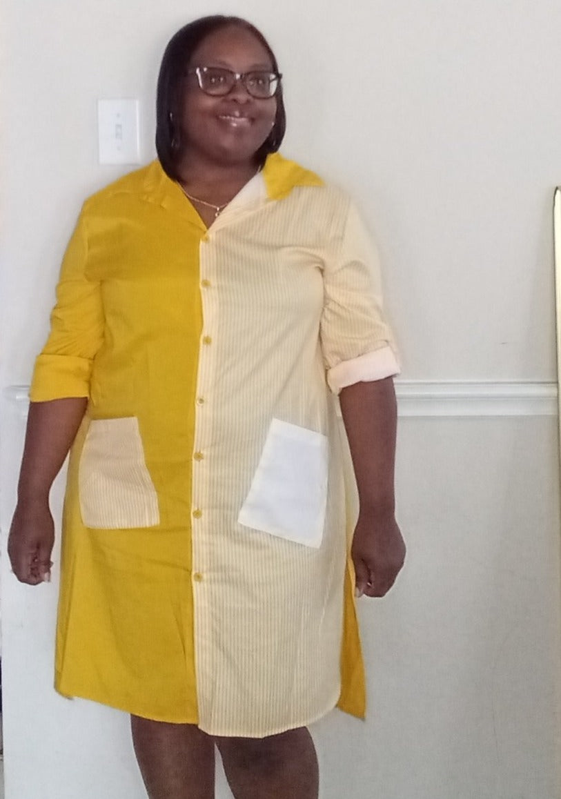 Plus Size Mini Shirt Dress