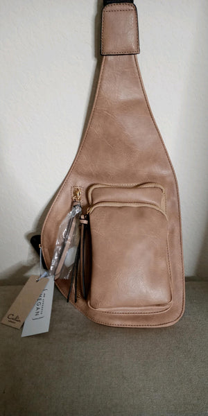 Leather Sling Tote Bag