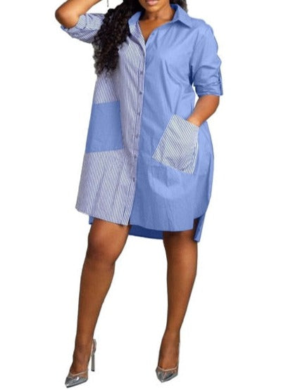 Plus Size Mini Shirt Dress