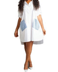 Plus Size Mini Shirt Dress
