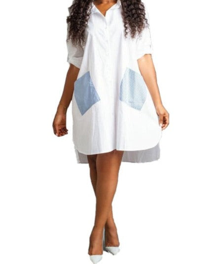 Plus Size Mini Shirt Dress