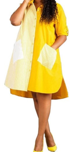 Plus Size Mini Shirt Dress