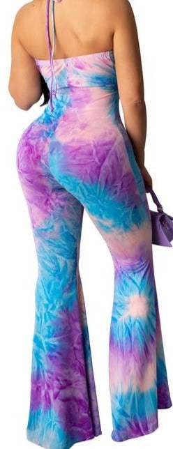 Tie Dye Print Jumpsuit
