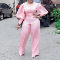 Puff Sleeve Casual Romper