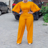 Puff Sleeve Casual Romper
