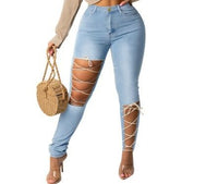 Laced Up Skinny Jeans
